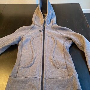 Lululemon gray size 2 zip up hoodie. Perfect condition